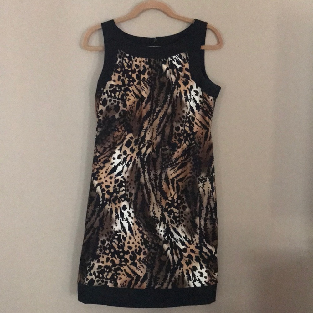 Black Leopard Print Dress